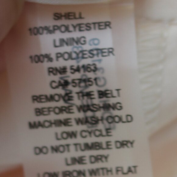 Ellen Tracy Cream Seersucker Pleated Bodice Sleeveless Full Skirt Dress Sz 4 - Picture 8 of 8